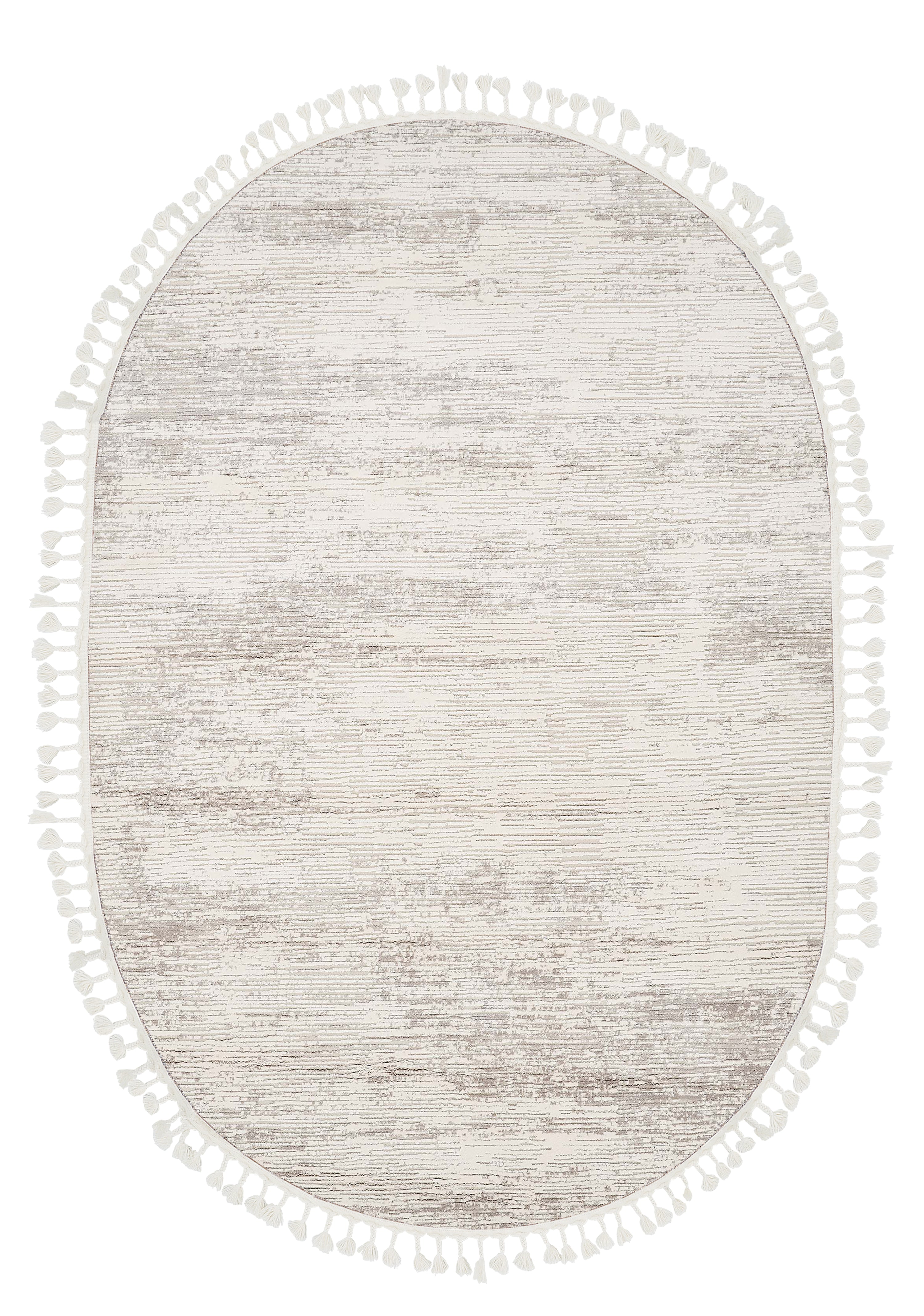 海野 Dolce Vita Halı Monza 4206 Wave Oval İskandinav Halı Özel Ölçü