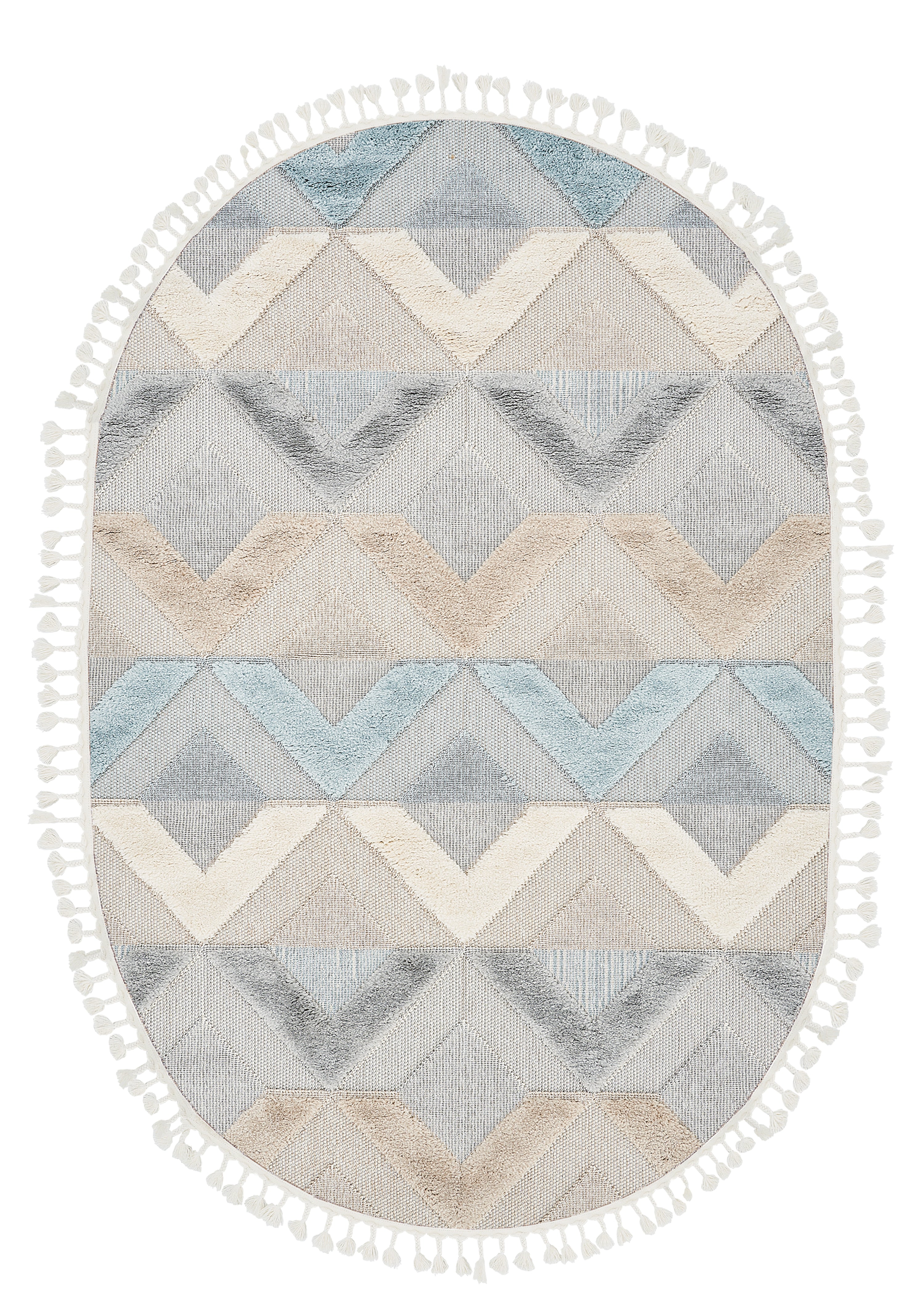 Dolce Vita Halı Nordic 493 Ocean Oval İskandinav Halı Özel Ölçü
