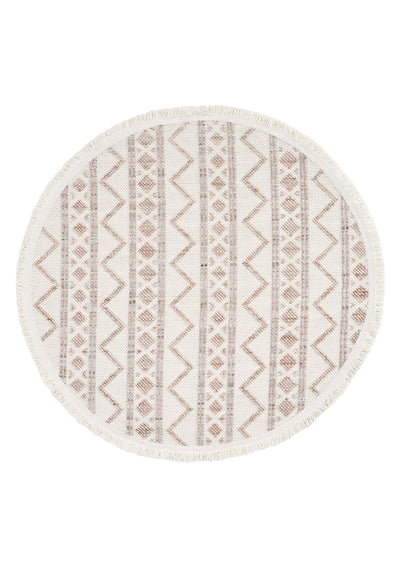 Dolce Vita Halı Bohem 384 Mocha Modern Yuvarlak Halı Özel Ölçü