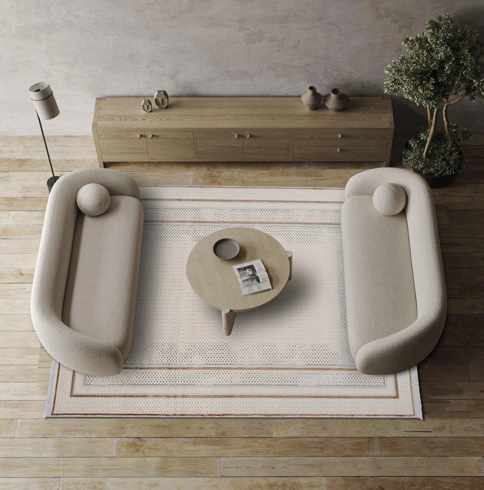 Dolce Vita Halı Opera 8507 Camel Modern Salon Halısı