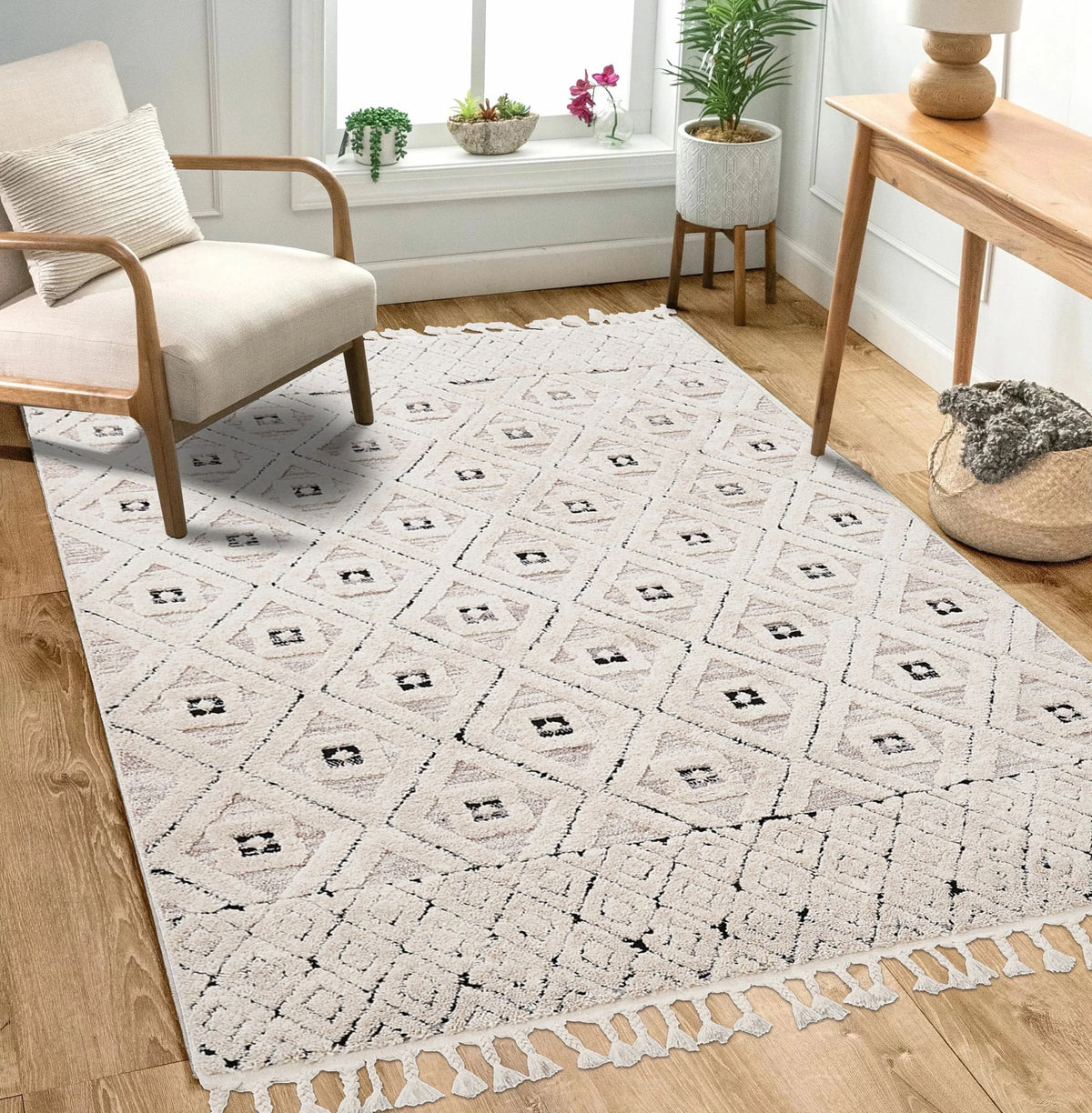 Dolce Vita Halı Sumatra 352 Snow Bohem Halı