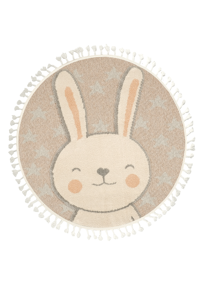 Dolce Vita Halı Kids 475 Rabbit Yuvarlak Halı