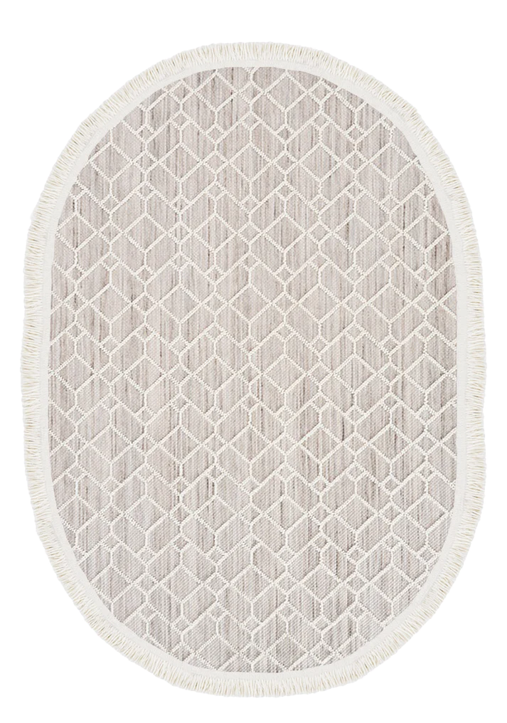 Dolce Vita Halı Bohem 382 Slate Oval Halı Özel Ölçü