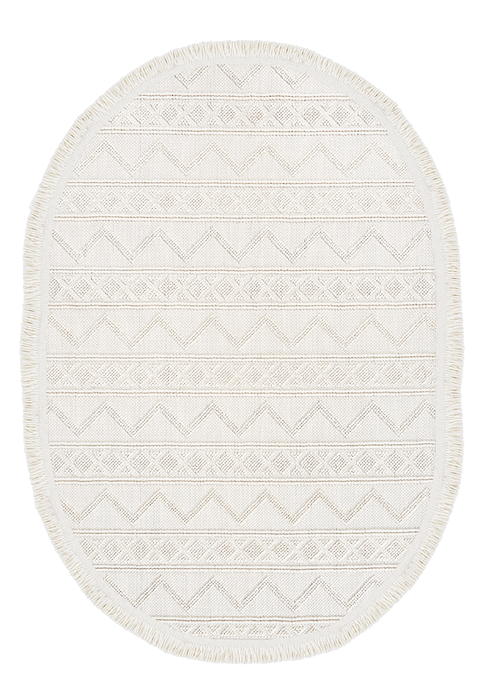Dolce Vita Halı Bohem 385 Mastic Oval Halı Özel Ölçü