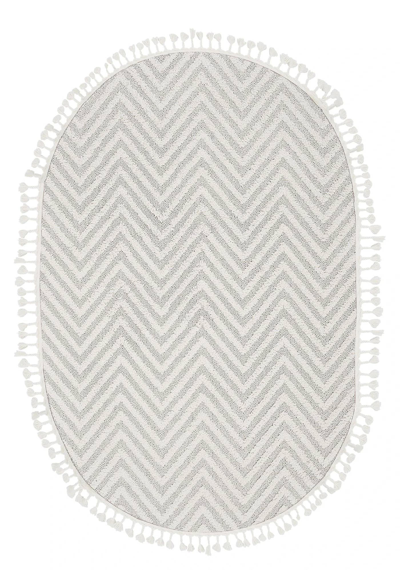 Jakarta 456 Vanilla Oval Halı Özel Ölçü