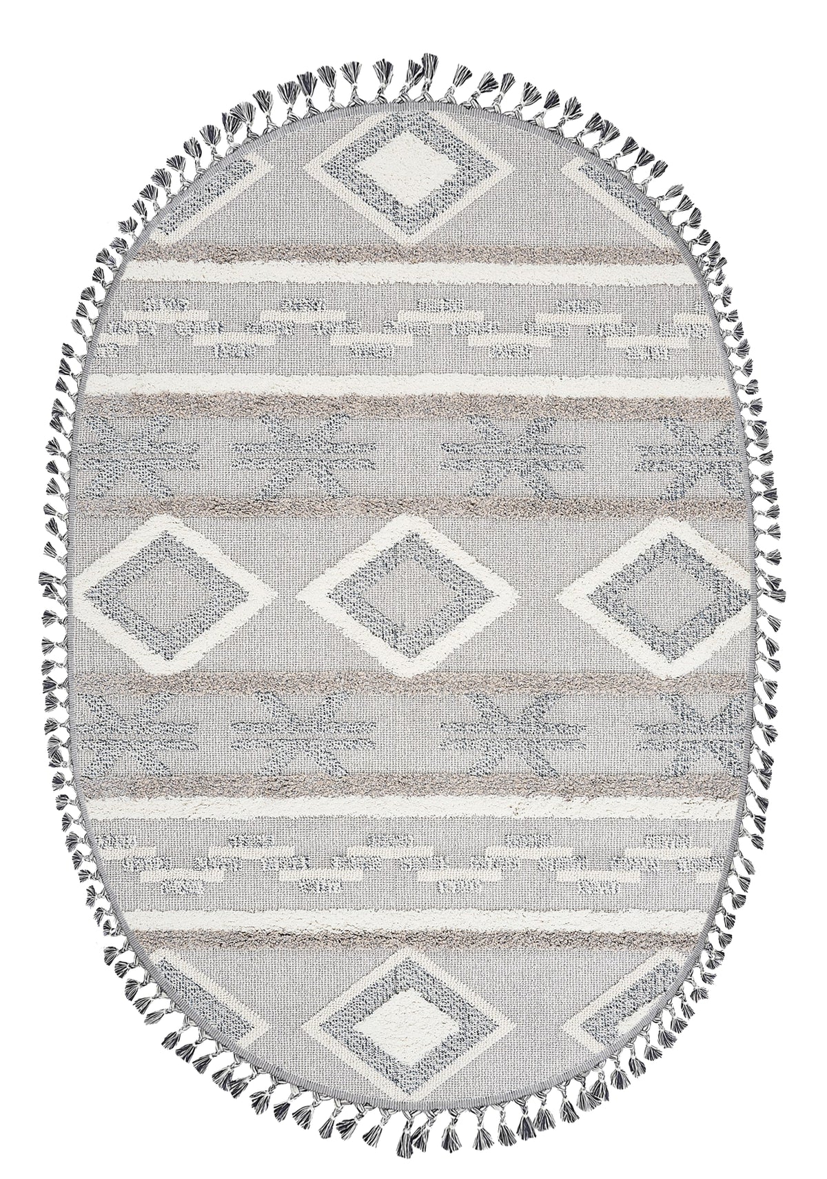 Dolce Vita Halı Jakarta 457 Navy Blue Oval Halı Özel Ölçü