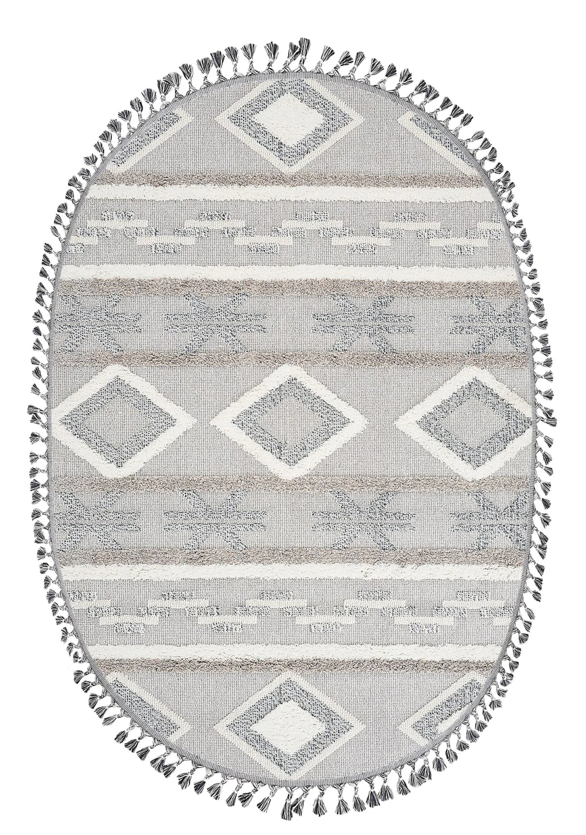 Dolce Vita Halı Jakarta 457 Navy Blue Oval Halı Özel Ölçü