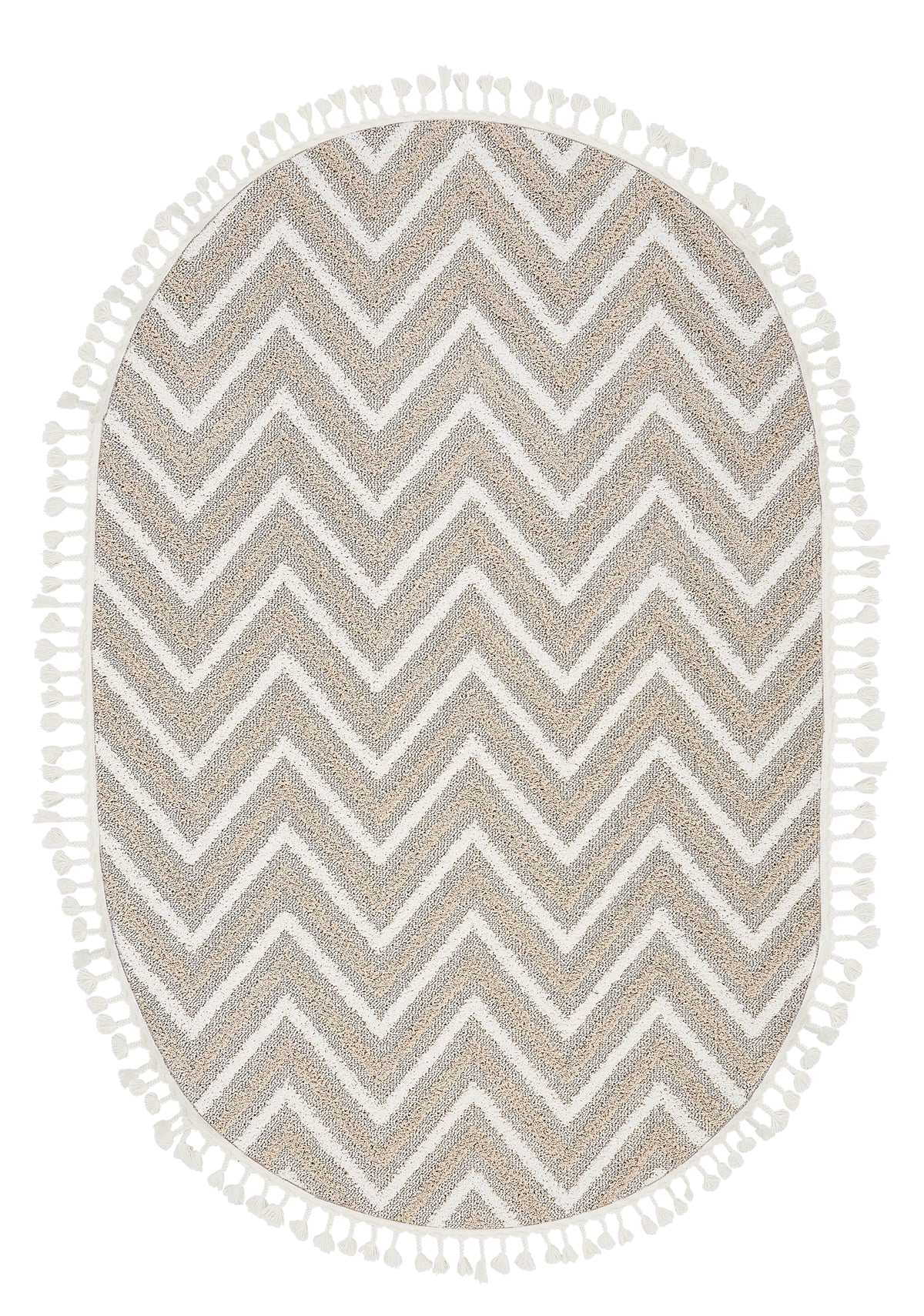 Dolce Vita Halı Jakarta 458 Vizon Oval Halı Özel Ölçü