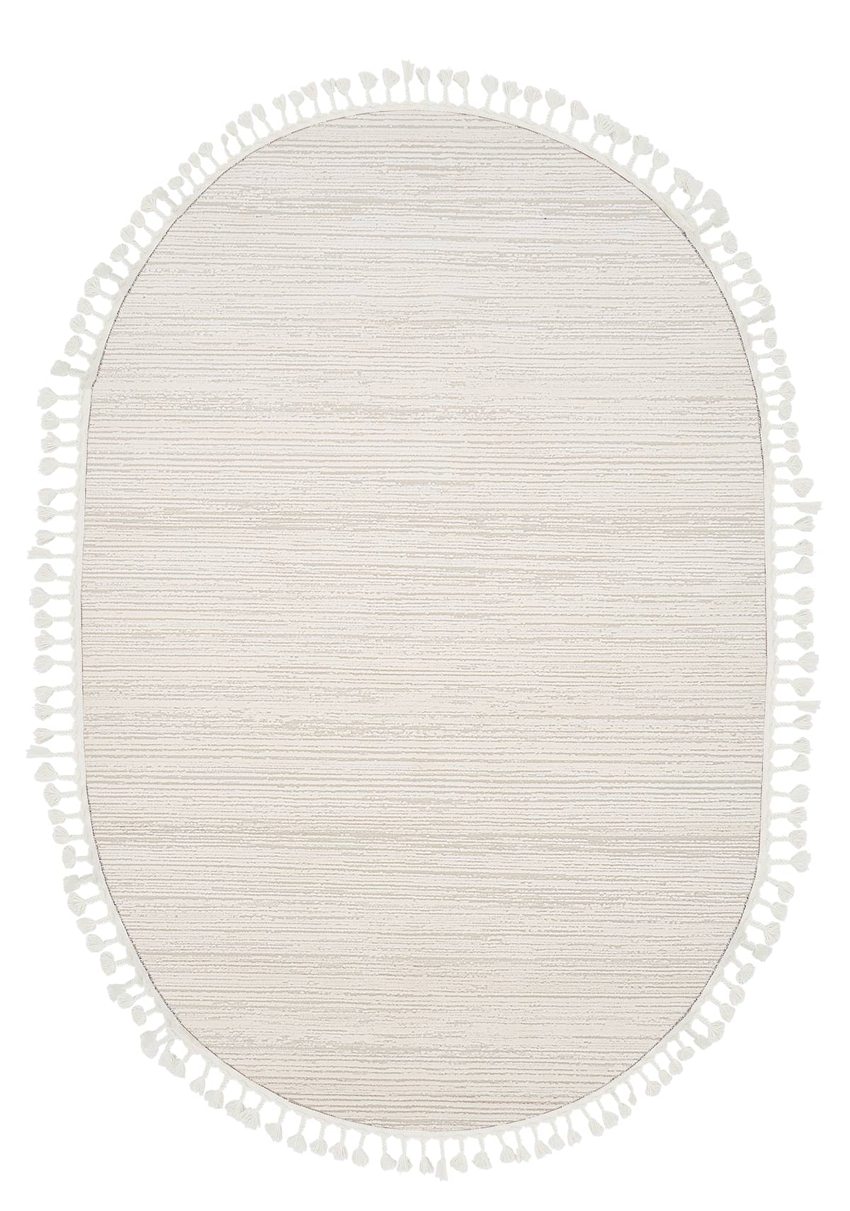 Dolce Vita Halı Monza 4201 Stripe Oval İskandinav Halı Özel Ölçü