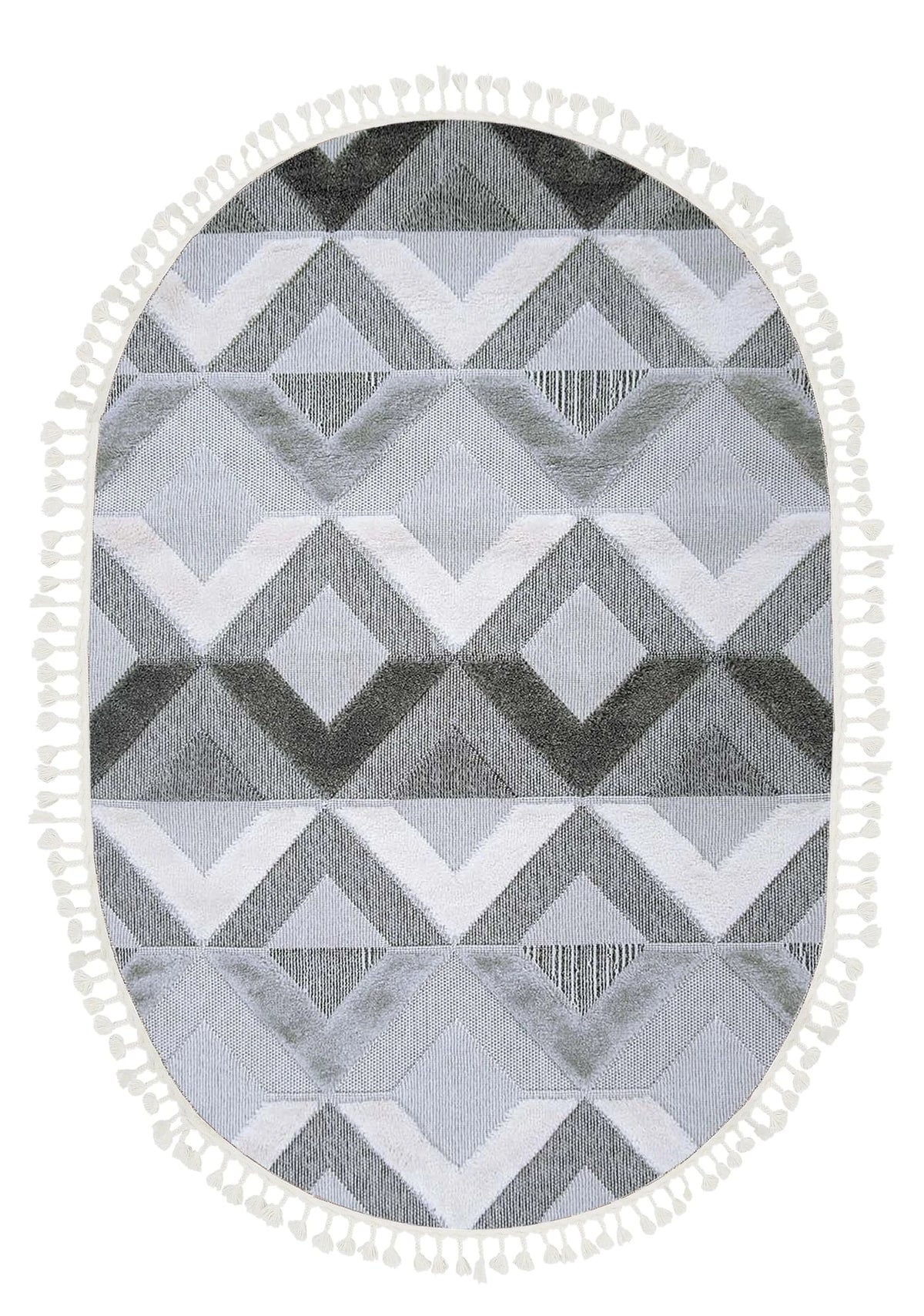 Dolce Vita Halı Nordic 494 Frost Oval İskandinav Halı Özel Ölçü