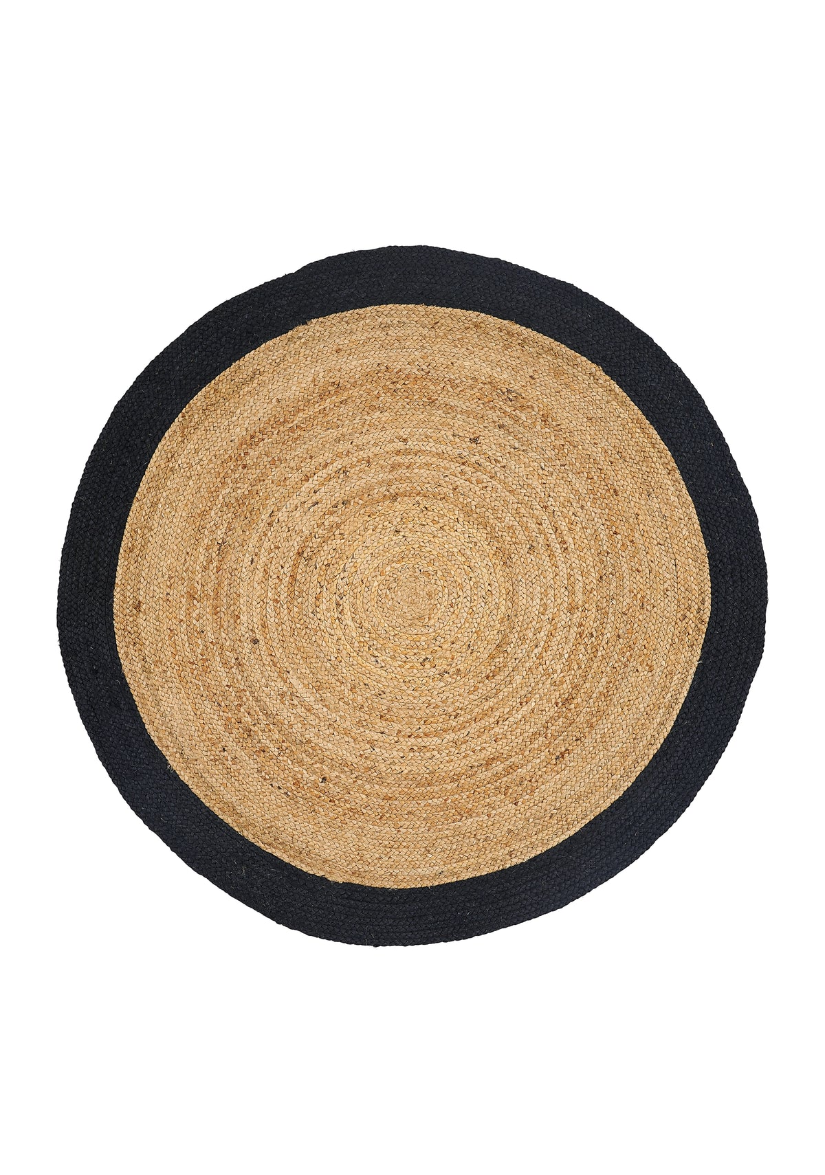 Dolce Vita Halı Agra Siyah El Dokuma Yuvarlak Jüt Halı