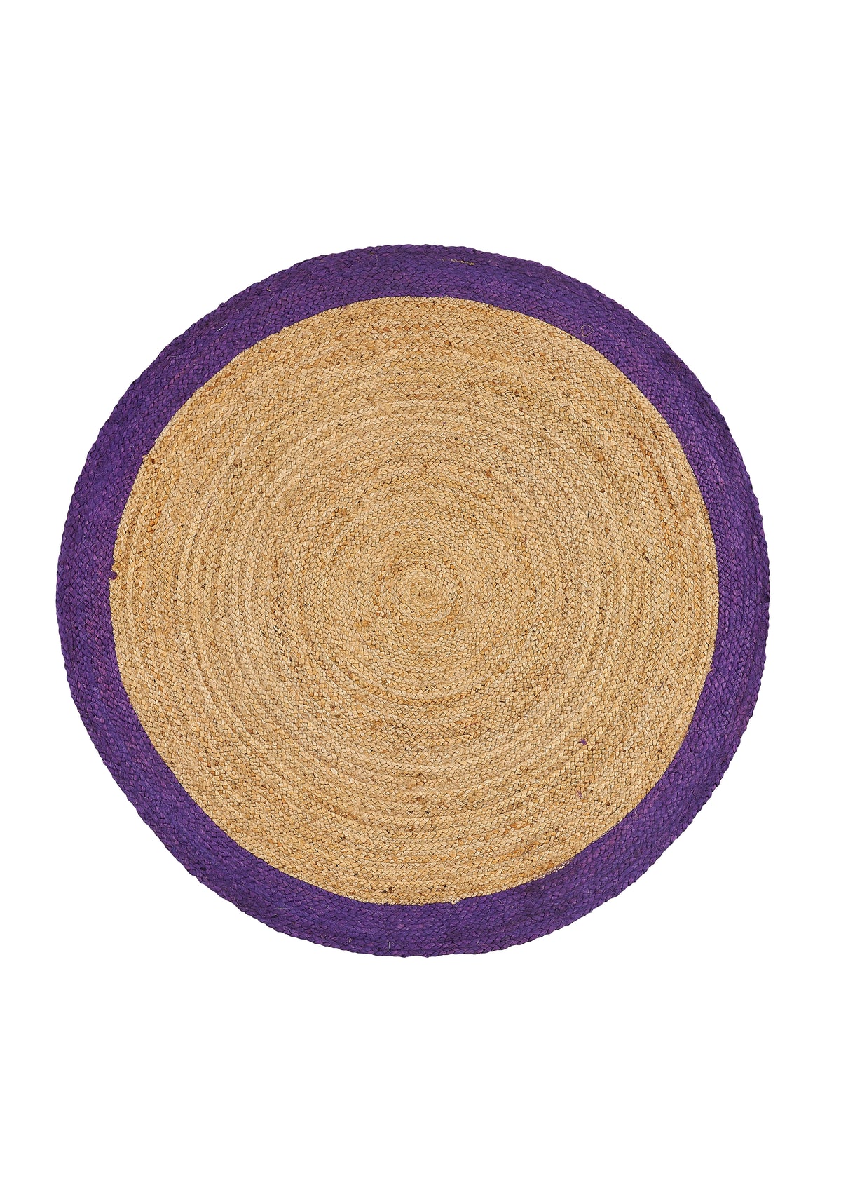 Dolce Vita Halı Agra Mor El Dokuma Yuvarlak Jüt Halı