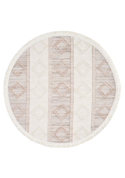 Dolce Vita Halı Bohem 381 Ash Modern Yuvarlak Halı Özel Ölçü