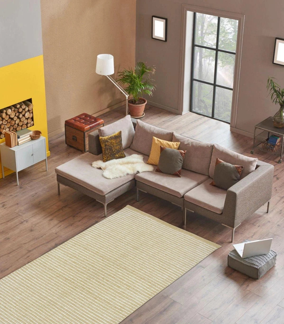 Dolce Vita Halı Cross 695 White Jüt Halı