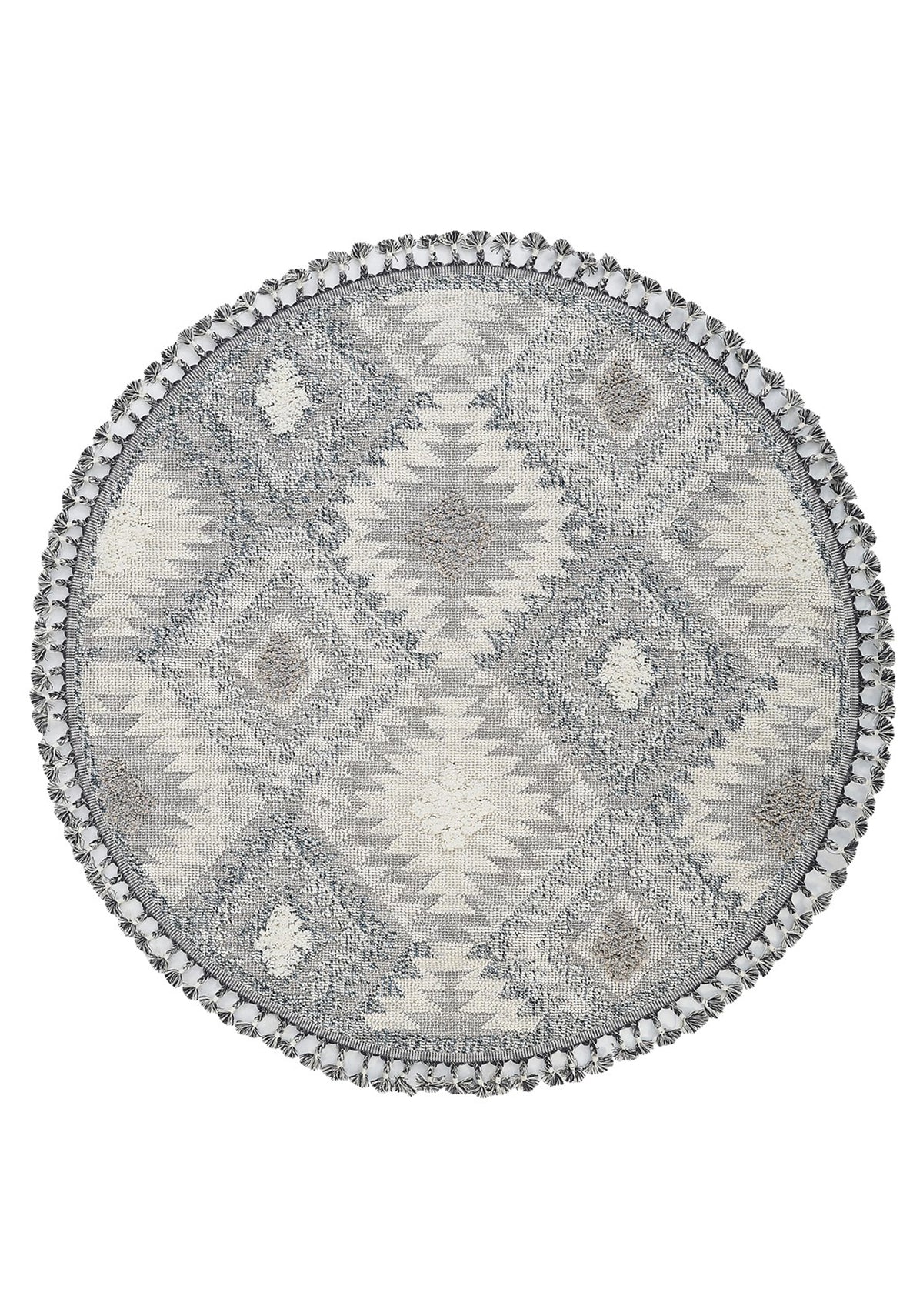 Dolce Vita Halı Jakarta 452 Light Blue Yuvarlak Halı Özel Ölçü