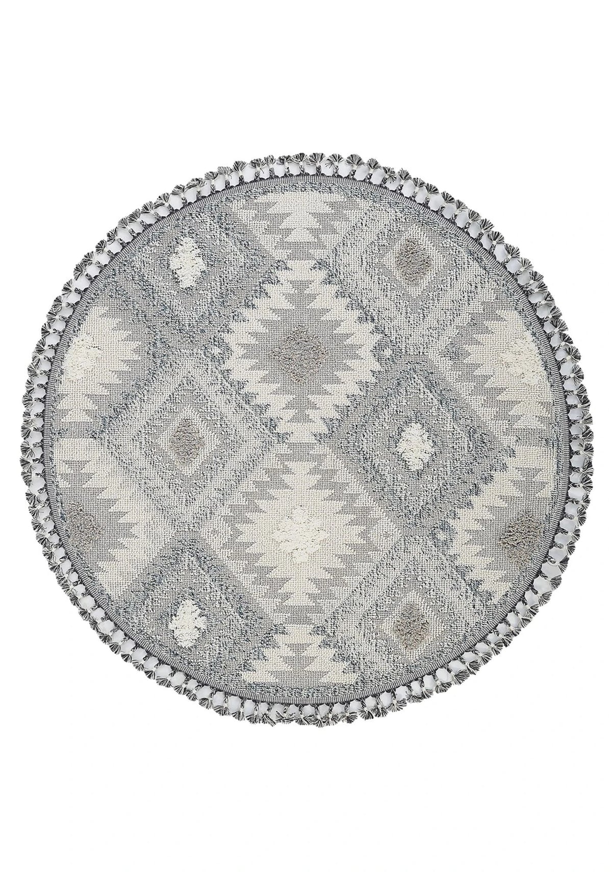 Dolce Vita Halı Jakarta 452 Light Blue Yuvarlak Halı Özel Ölçü