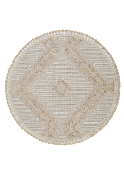 Dolce Vita Halı Jakarta 455 Sand Krem Yuvarlak Halı