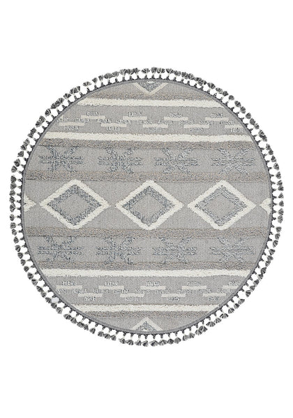 Dolce Vita Halı Jakarta 457 Navy Blue Yuvarlak Halı Özel Ölçü