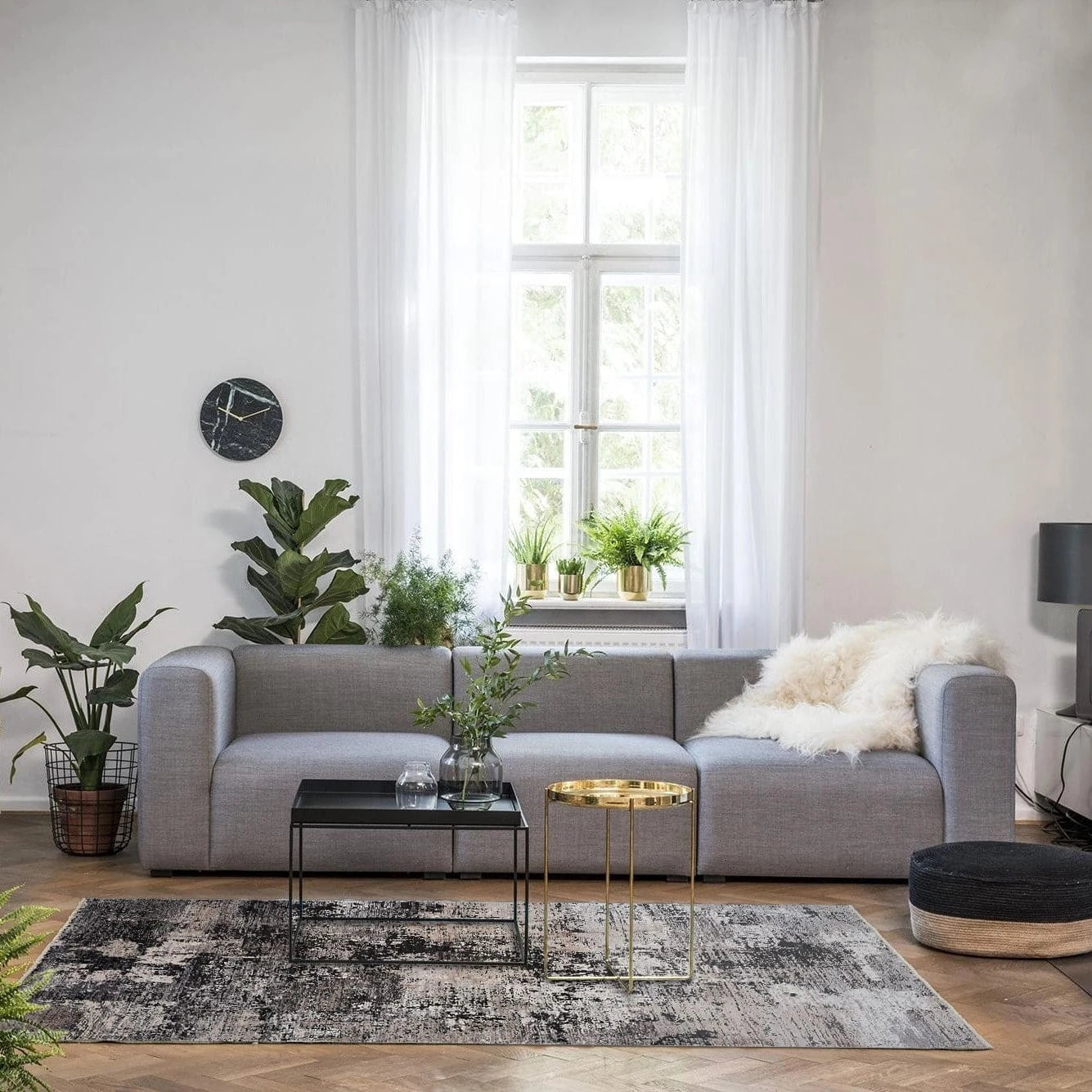 Dolce Vita Halı Lusso 8201 Grey Modern Salon Halısı