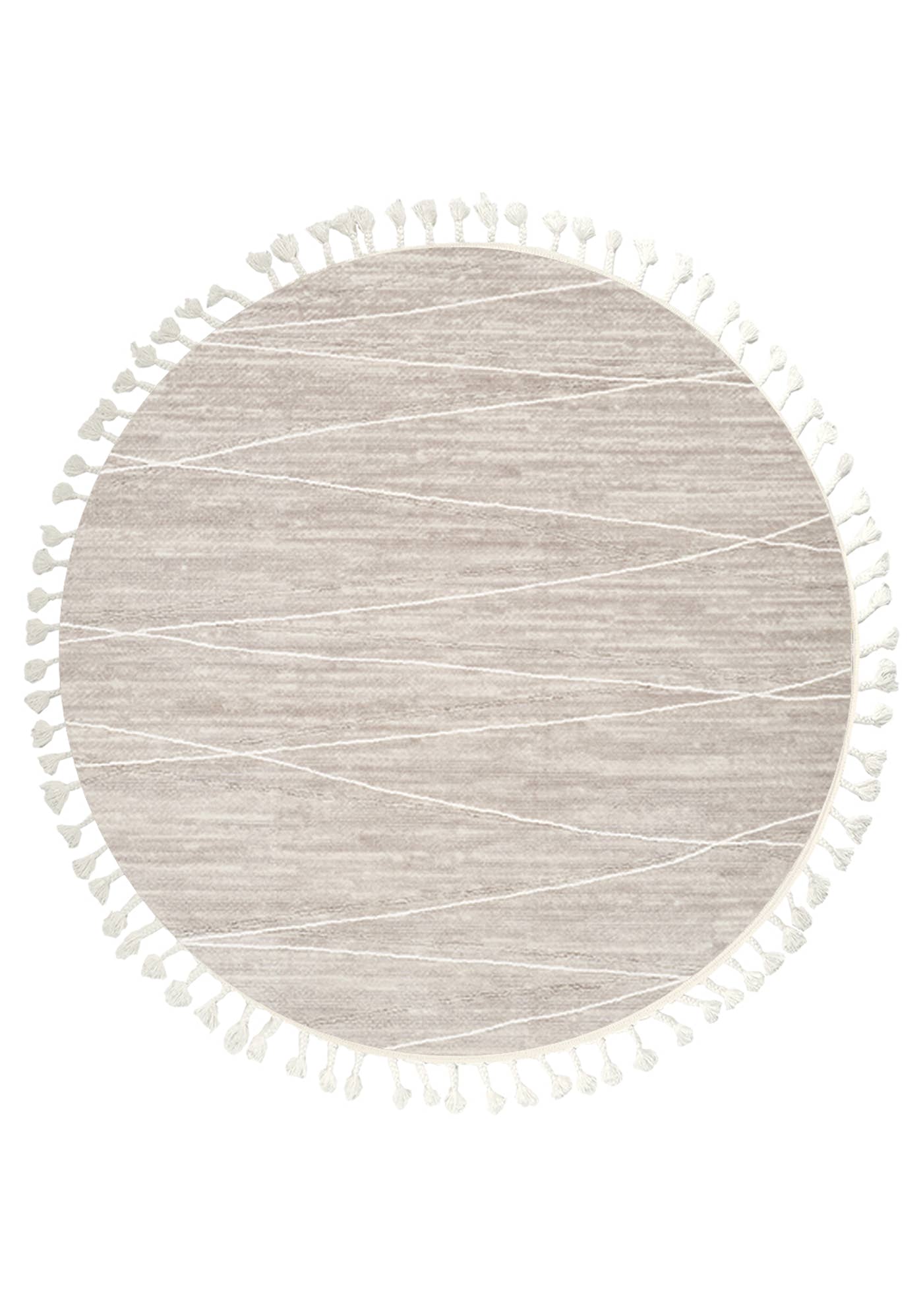 Dolce Vita Halı Monza 4207 Silver Stone Yuvarlak İskandinav Halı Özel Ölçü