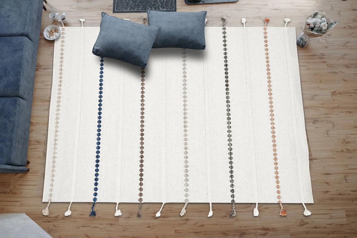 Dolce Vita Halı Mumbai 661 White Modern Kilim
