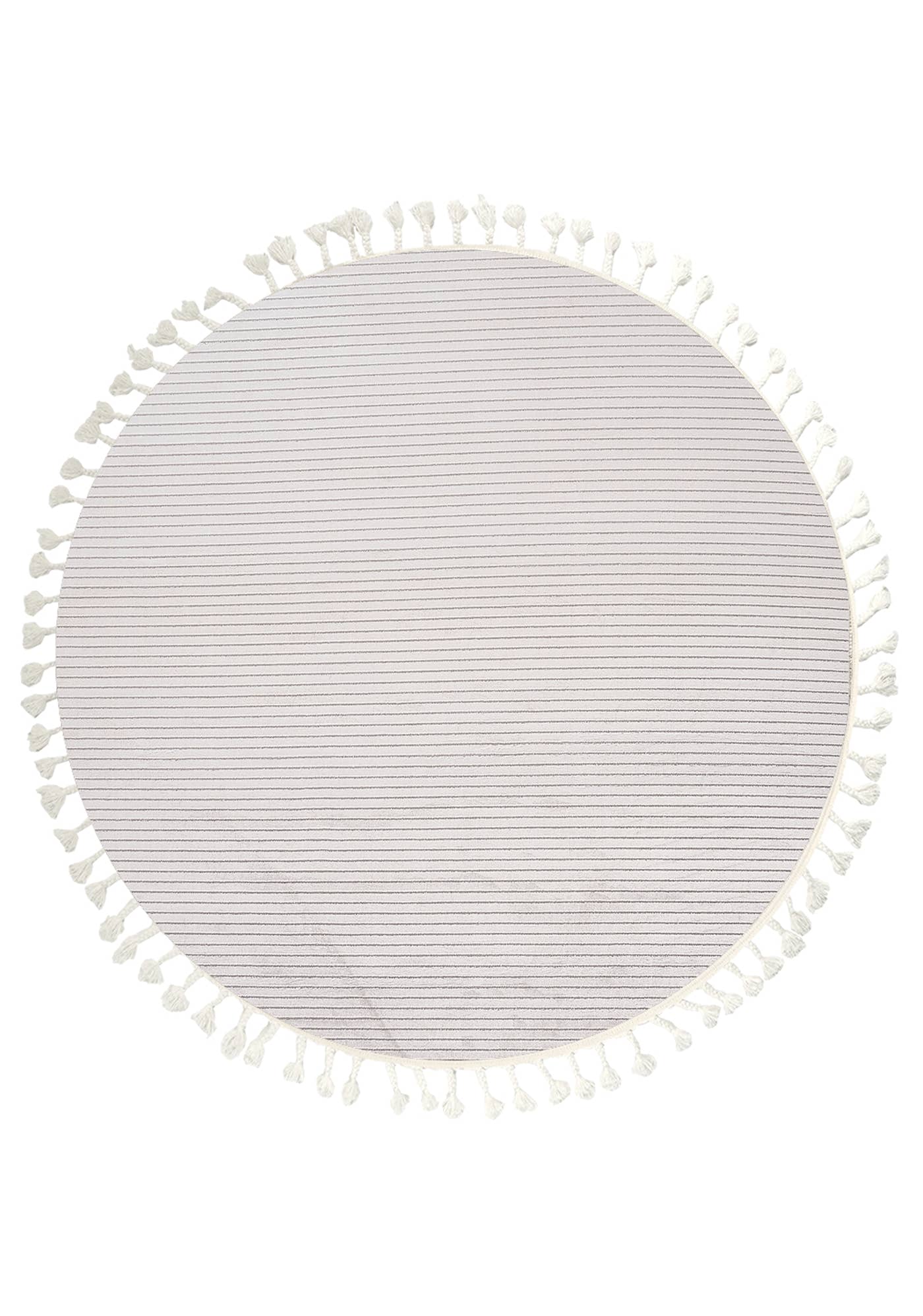 Dolce Vita Halı Opera 8505 Flat Grey Yuvarlak Halı Özel Ölçü