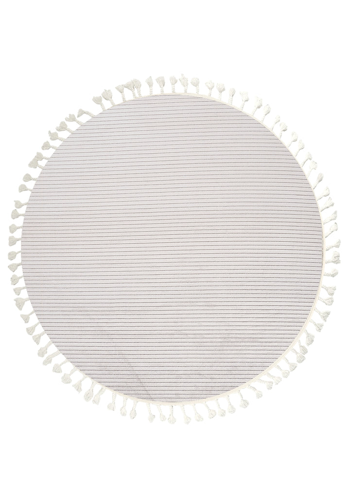 Dolce Vita Halı Opera 8505 Flat Grey Yuvarlak Halı Özel Ölçü