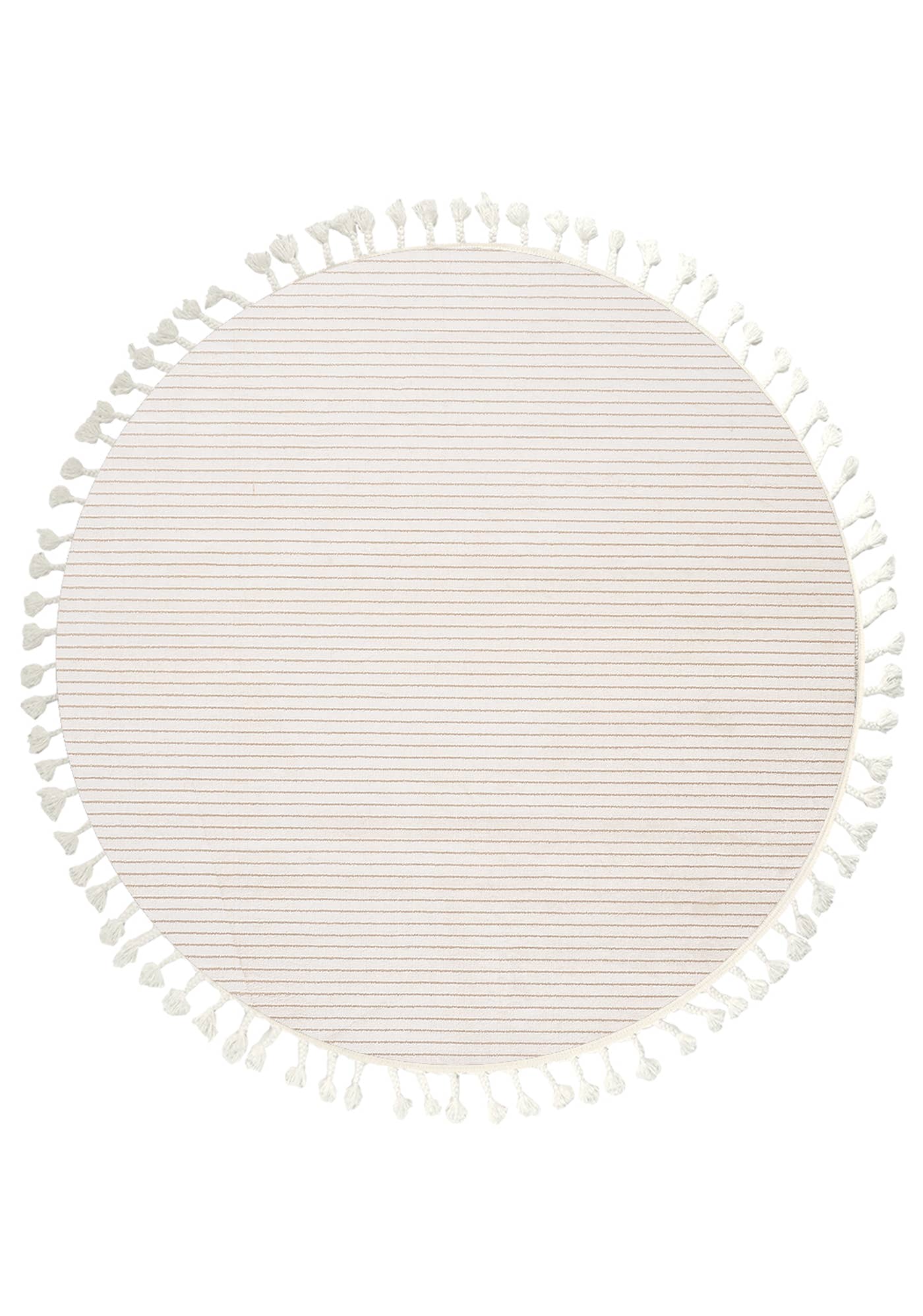 Dolce Vita Halı Opera 8506 Flat Cream Yuvarlak Halı Özel Ölçü